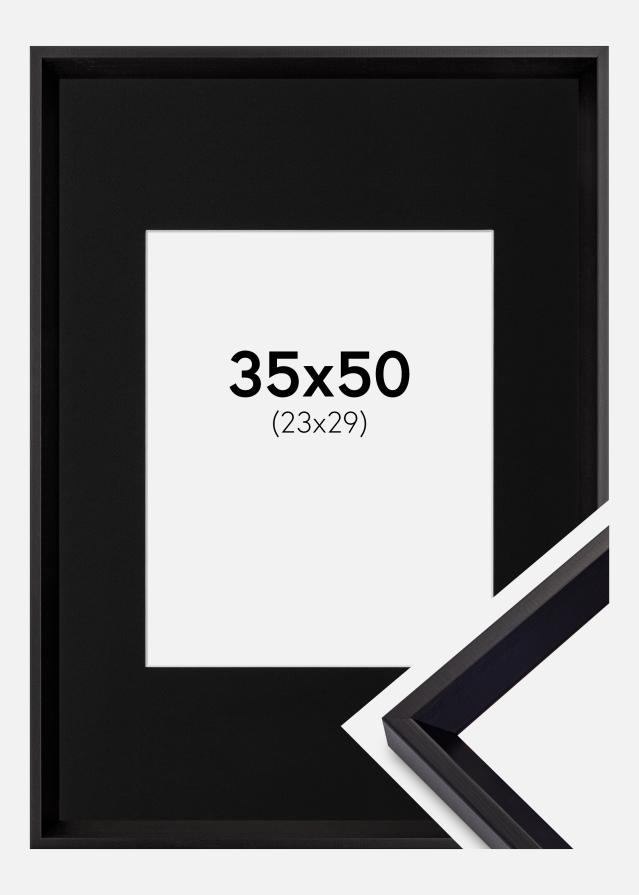 Cornice Globe Nero 35x50 cm - Passe-partout Nero 24x30 cm