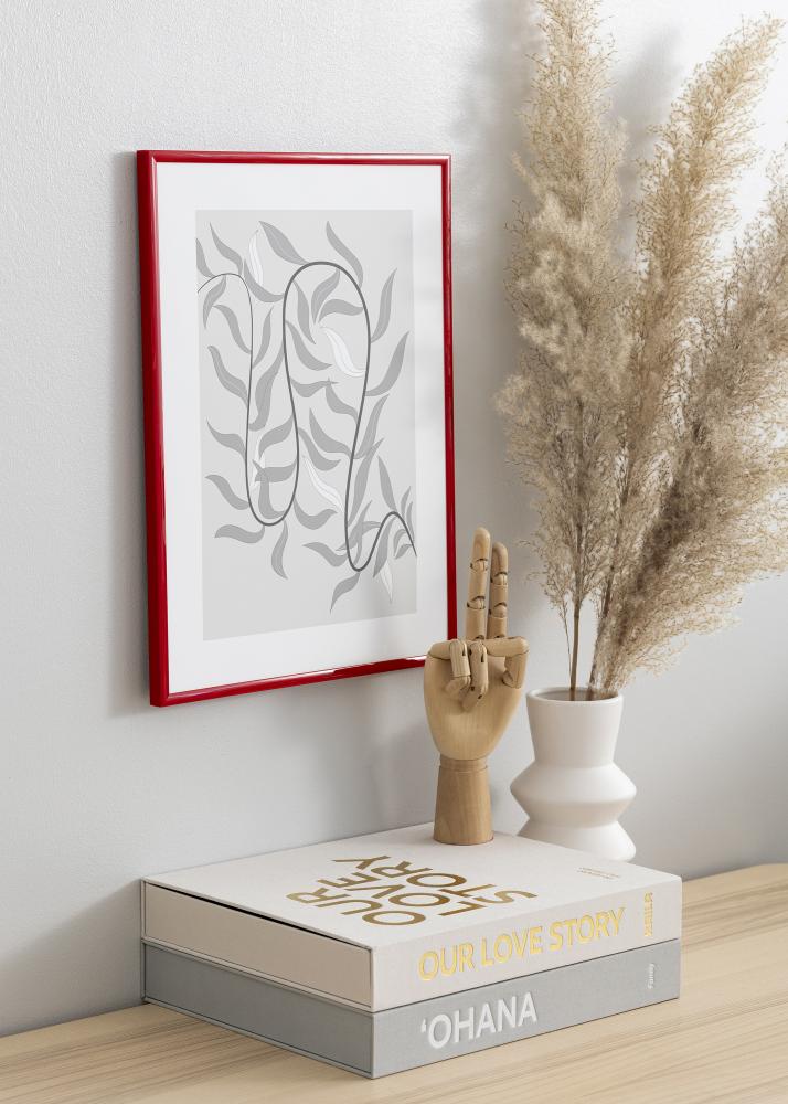 Cornice New Lifestyle Medium Red 50x70 cm - Passe-partout Nero 16x24 inches