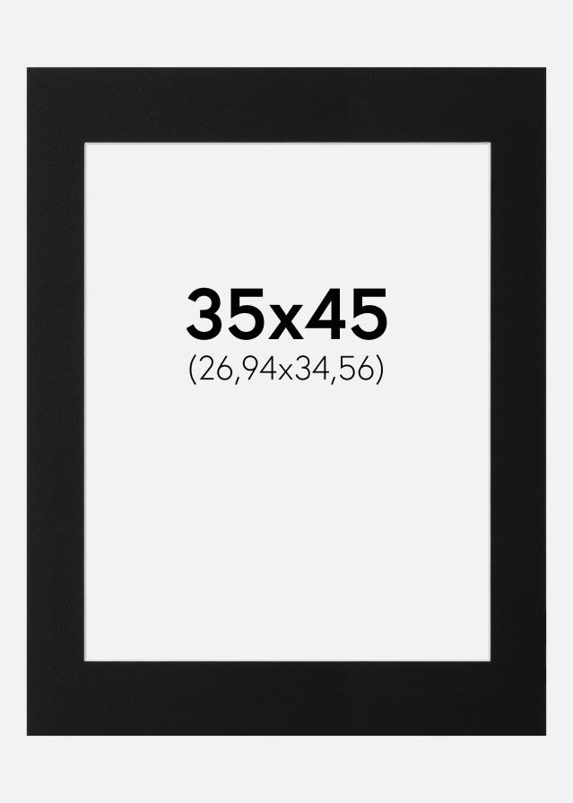 Passe-partout Nero Standard (Bordo interno bianco) 35x45 cm (26,94x34,56)