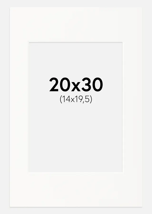 Passe-partout Offwhite (Bordo interno bianco) 20x30 cm (14x19,5)