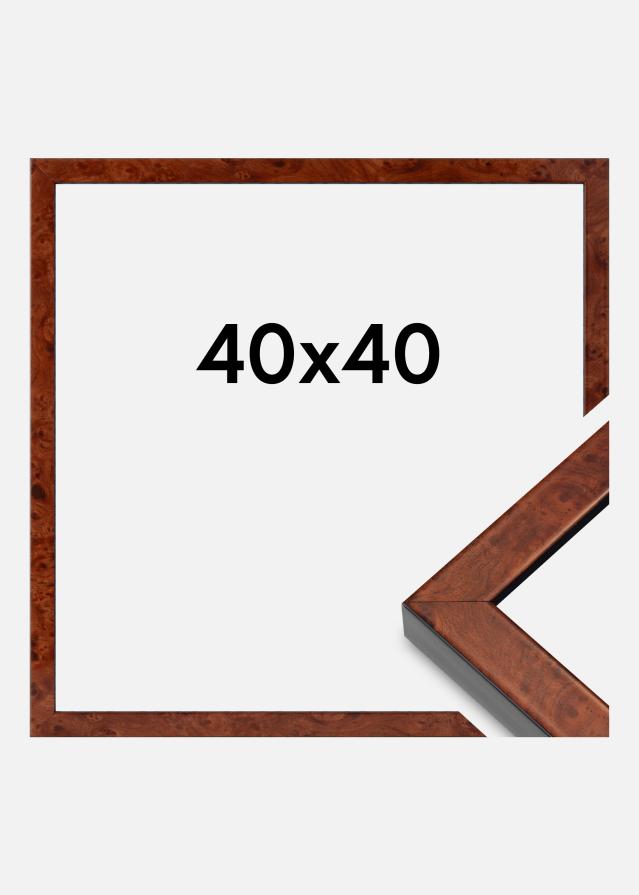 Cornice Hermes Vetro Acrilico Burr Walnut 40x40 cm