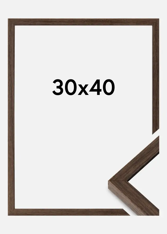 Cornice Ares Vetro Acrilico Noce 30x40 cm