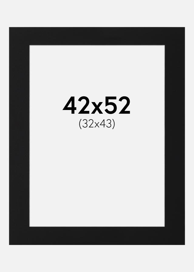 Passe-partout Nero Standard (Bordo interno bianco) 42x52 cm (32x43)