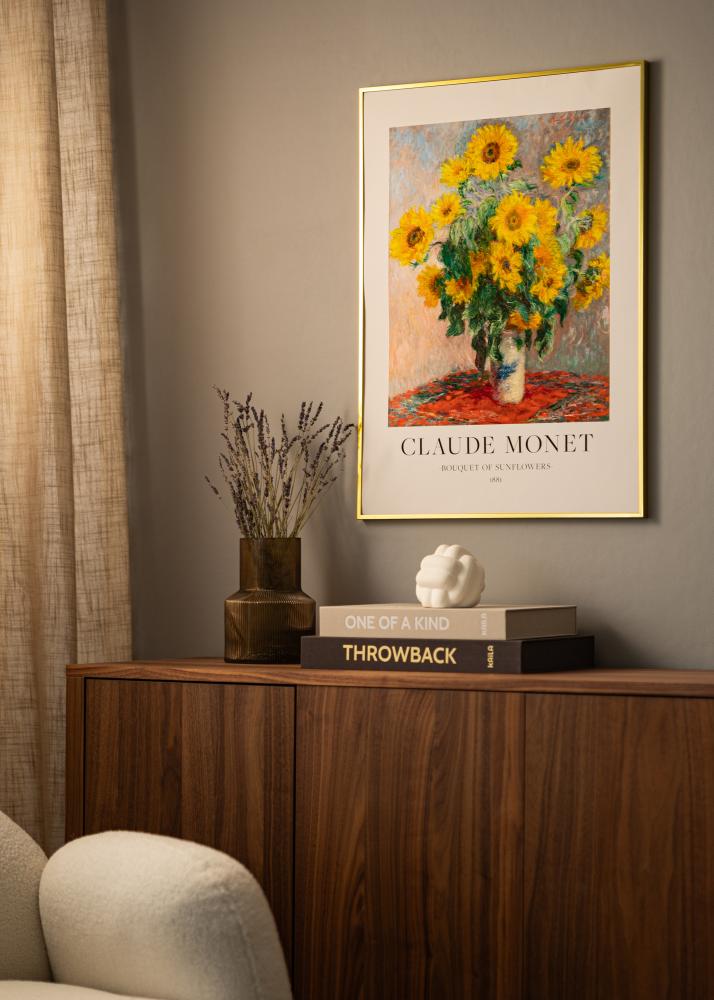 Cornice in alluminio Vetro acrilico Oro 21x29,7 cm (A4)