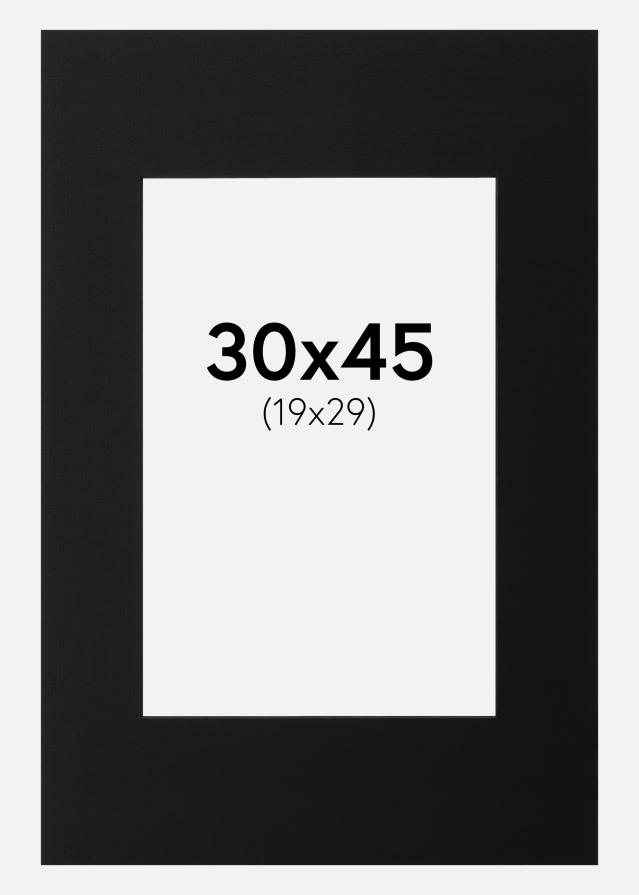 Passe-partout Nero (Bordo interno nero) 30x45 cm (19x29)