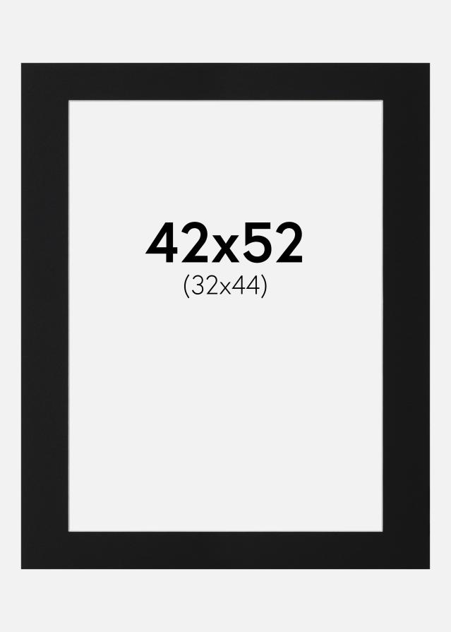 Passe-partout Nero Standard (Bordo interno bianco) 42x52 cm (32x44)
