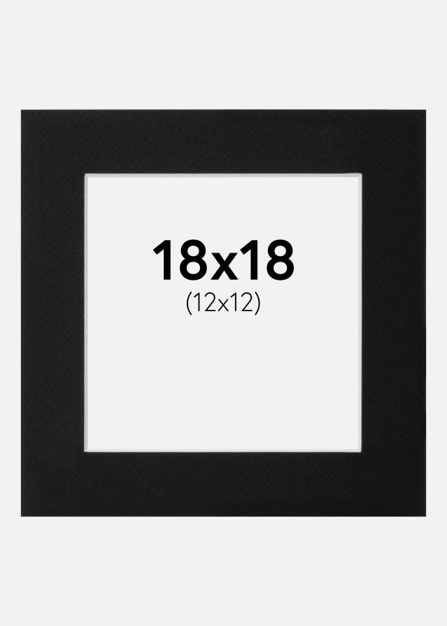 Passe-partout Canson Nero (Bordo interno bianco) 18x18 cm (12x12)