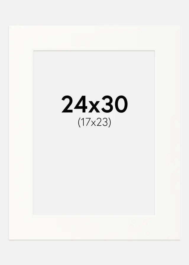 Passe-partout Offwhite (Bordo interno bianco) 24x30 cm (17x23)