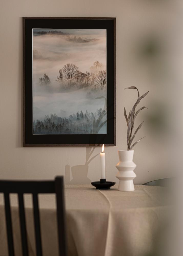 Cornice Edsbyn Noce 35x50 cm - Passe-partout Nero 24x30 cm