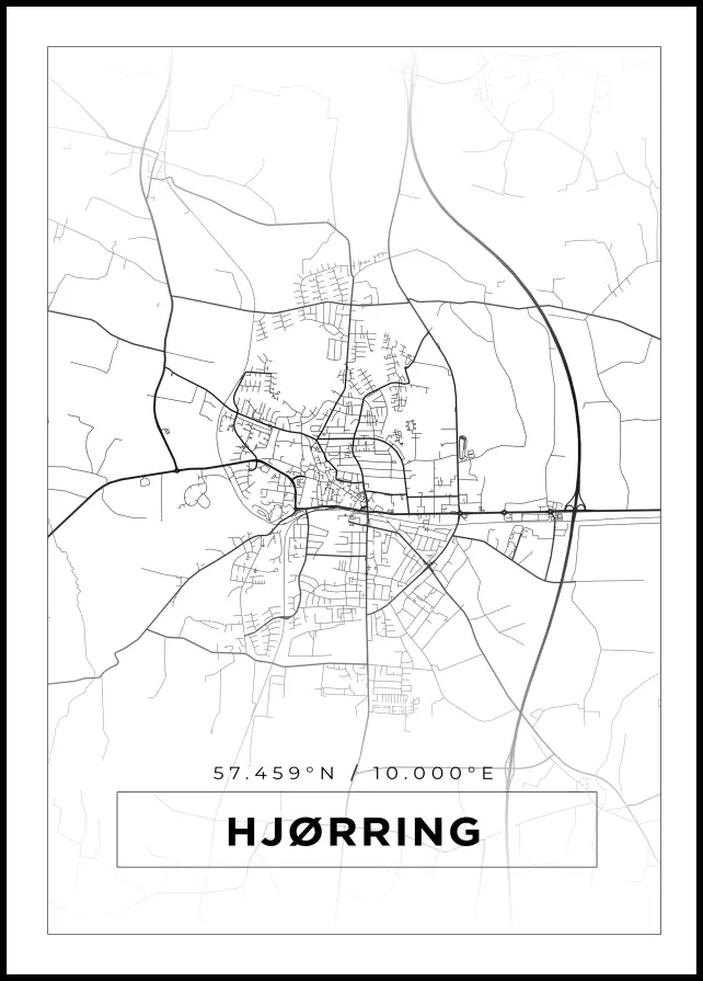 Mappa - Hjørring - Poster bianco