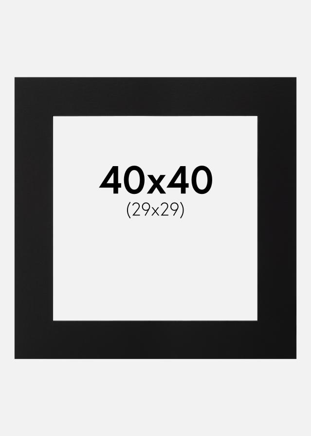 Passe-partout Nero (Bordo interno nero) 40x40 cm (29x29)