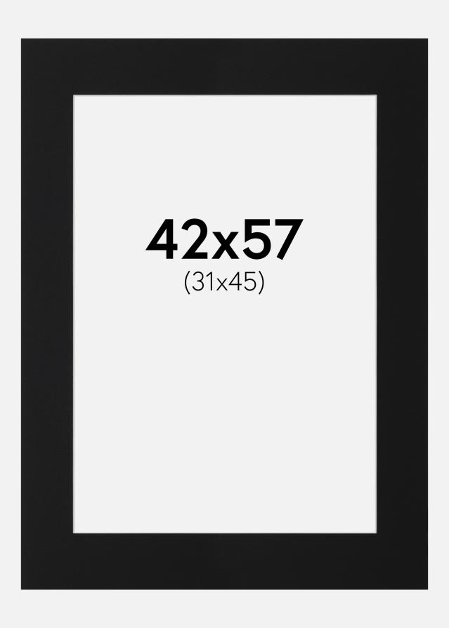 Passe-partout Nero Standard (Bordo interno bianco) 42x57 cm (31x45)