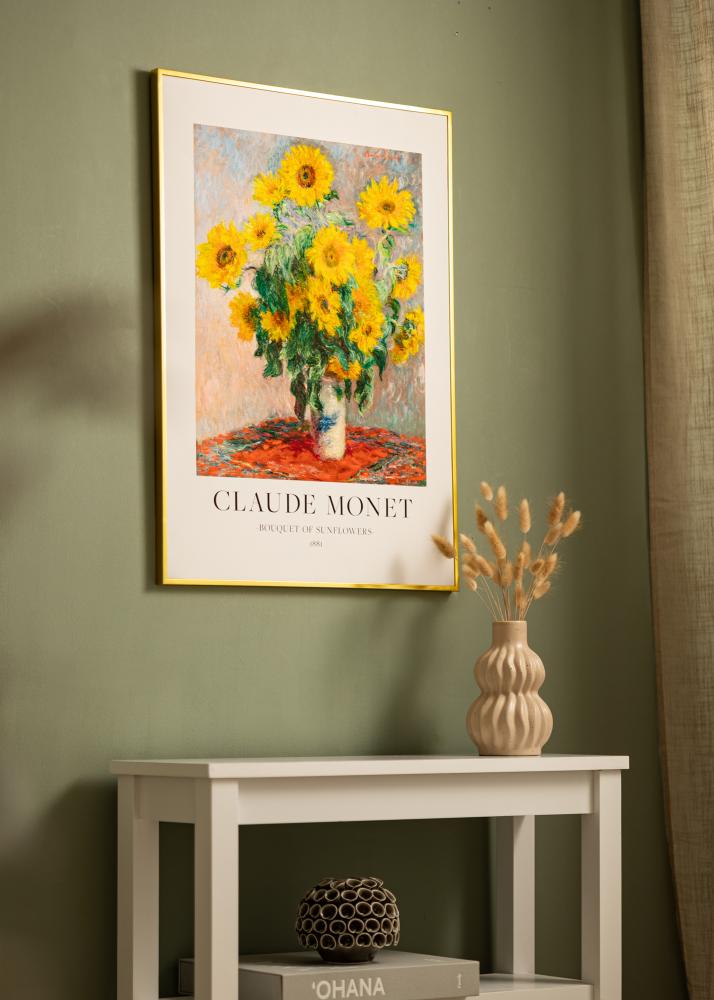 Cornice in alluminio Vetro acrilico Oro 21x29,7 cm (A4)