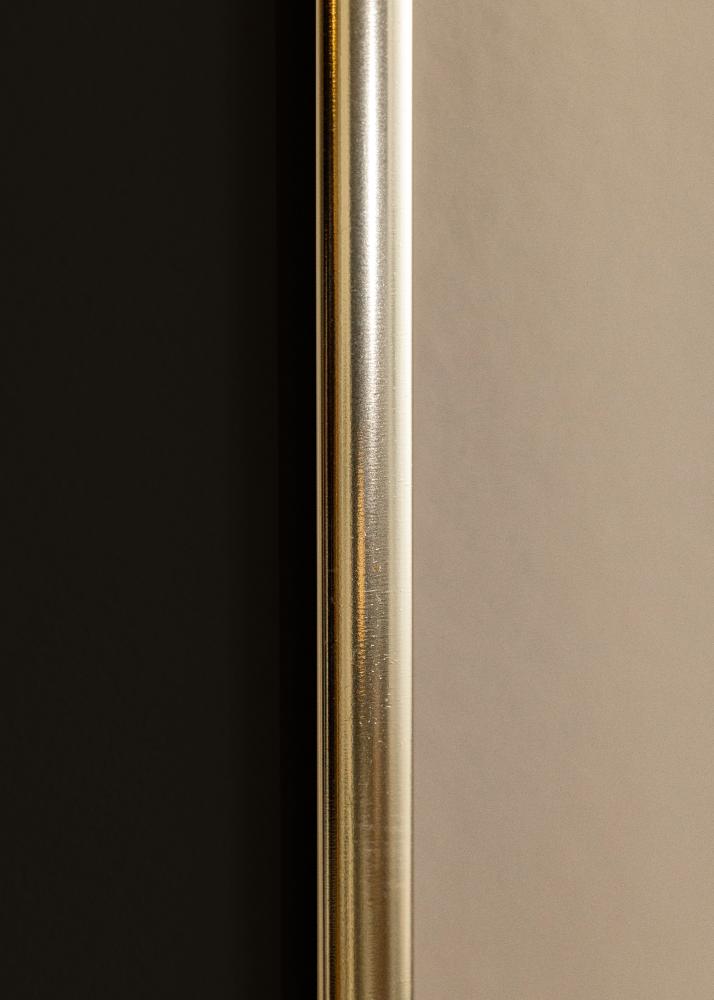 Cornice Alluminio Finitura brillante Oro 70x100 cm - Passe-partout Nero 62x85 cm