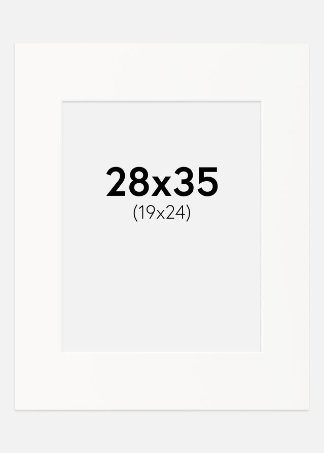 Passe-partout Offwhite (Bordo interno bianco) 28x35 cm (19x24)