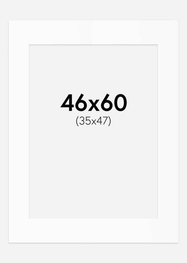 Passe-partout Bianco Standard (Bordo interno bianco) 46x60 cm (35x47)