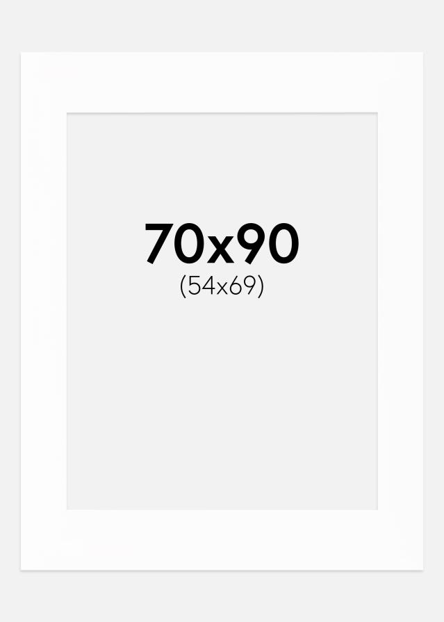 Passe-partout Bianco (Bordo interno bianco) 70x90 cm (54x69)