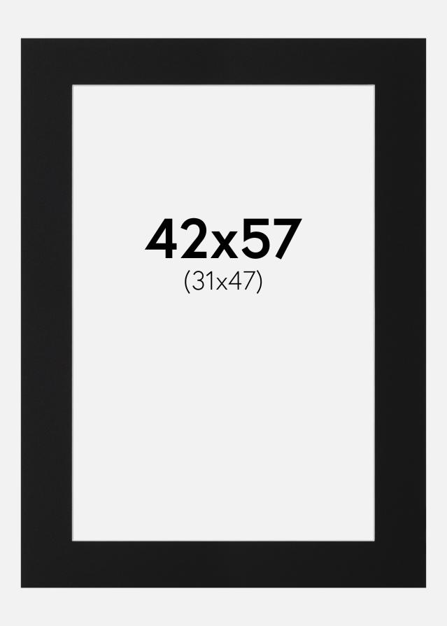Passe-partout Nero Standard (Bordo interno bianco) 42x57 cm (31x47)