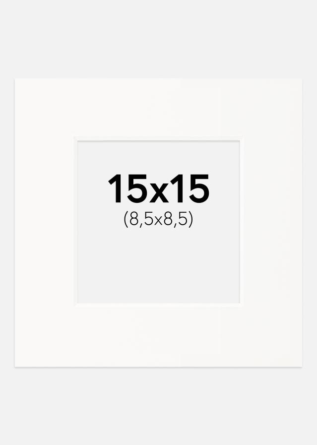 Passe-partout Offwhite (Bordo interno bianco) 15x15 cm (8,5x8,5)