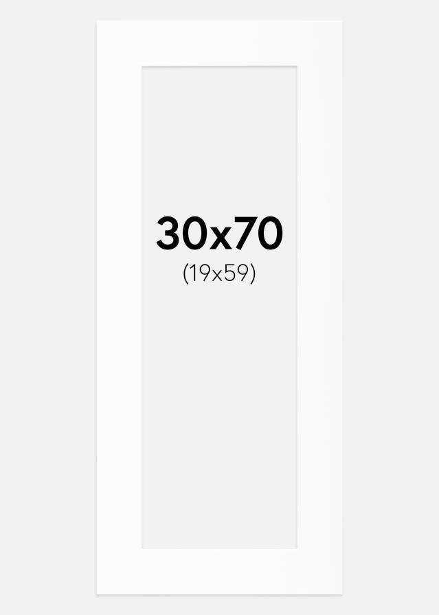 Passe-partout Canson Bianco (Bordo interno bianco) 30x70 cm (19x59)