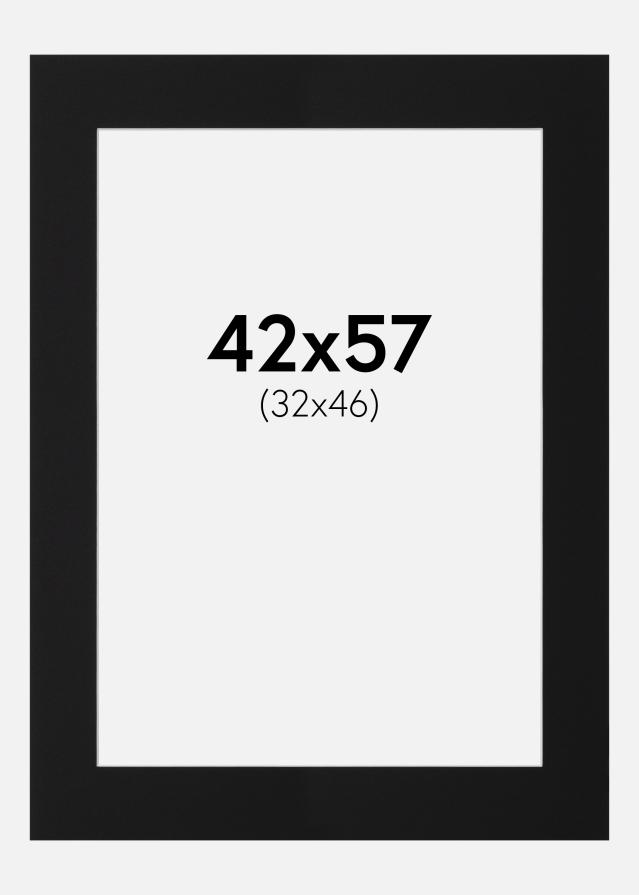 Passe-partout Nero Standard (Bordo interno bianco) 42x57 cm (32x46)