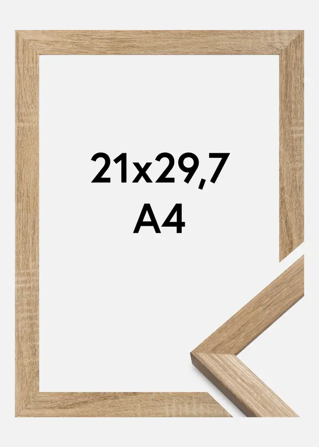 Cornice Fiorito Vetro acrilico Rovere chiaro 21x29,7 cm (A4)