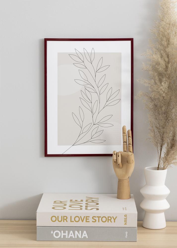 Cornice New Lifestyle Rosso scuro 70x100 cm - Passe-partout Nero 61x91,5 cm