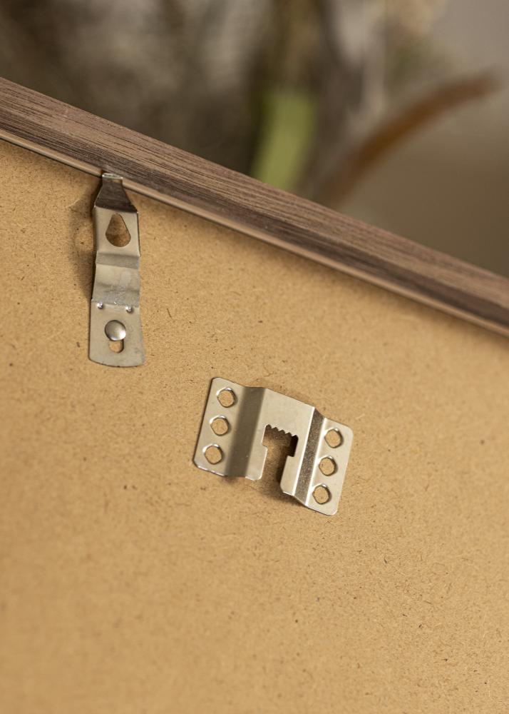 Cornice Soul Walnut Veneer 70x70 cm - Passe-partout Bianco 60x60 cm