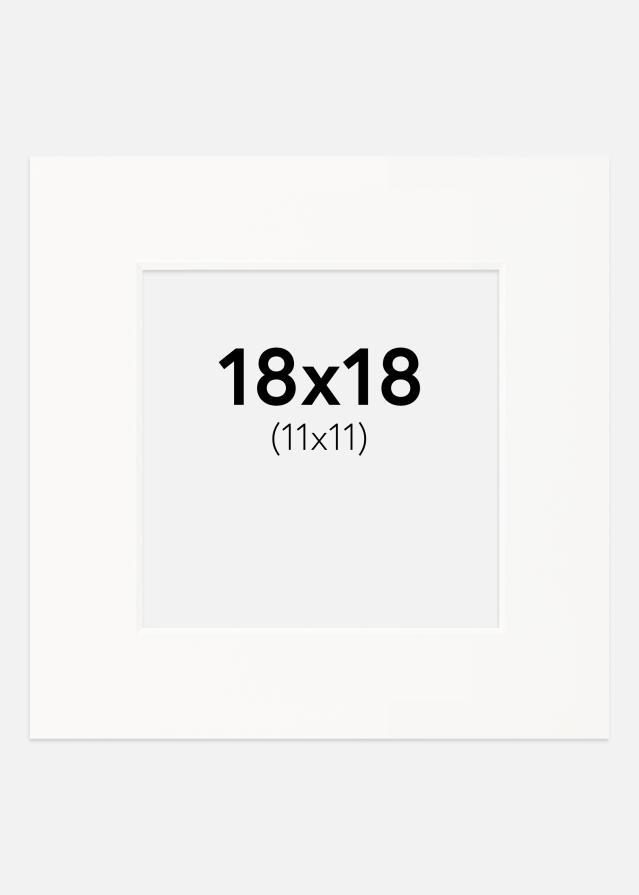 Passe-partout Offwhite (Bordo interno bianco) 18x18 cm (11x11)