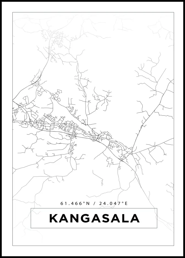 Mappa - Kangasala - Poster bianco