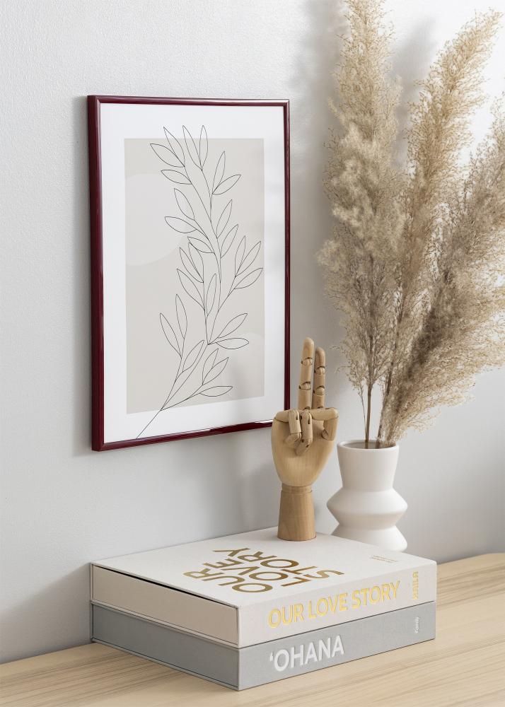 Cornice New Lifestyle Rosso scuro 70x100 cm - Passe-partout Nero 61x91,5 cm