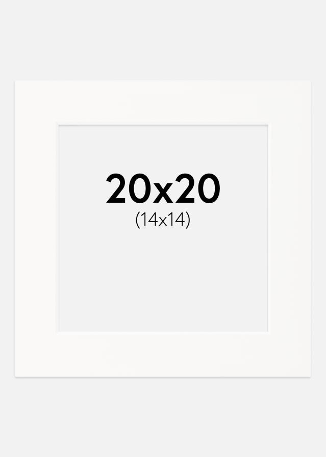 Passe-partout Offwhite (Bordo interno bianco) 20x20 cm (14x14)