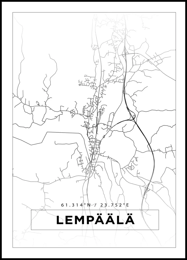 Mappa - Lempäälä - Poster bianco
