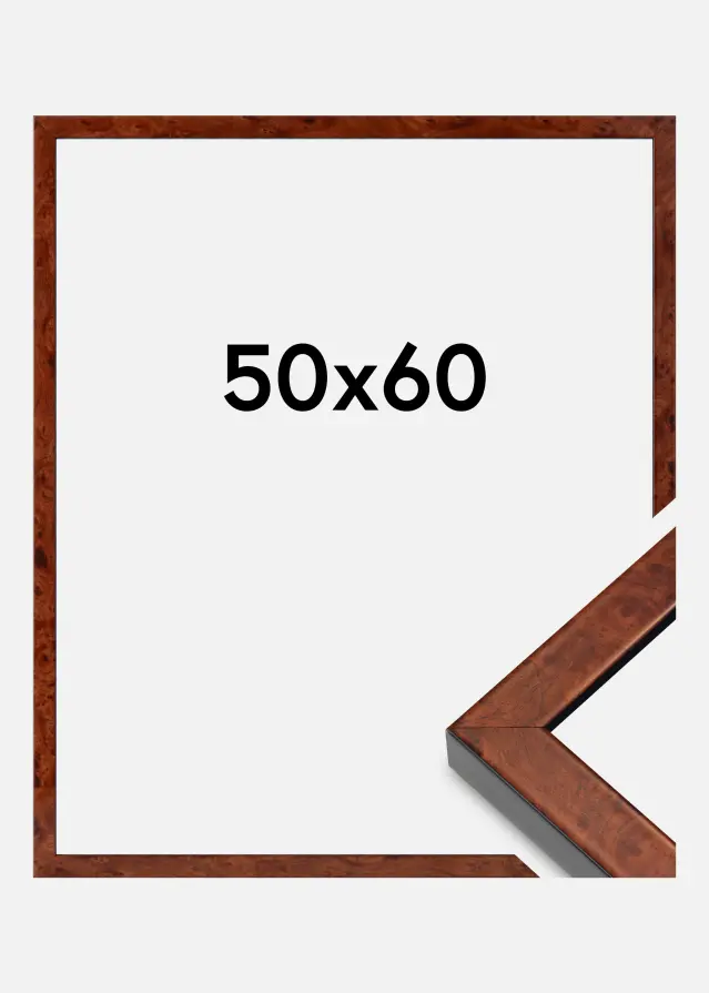 Cornice Hermes Vetro Acrilico Burr Walnut 50x60 cm