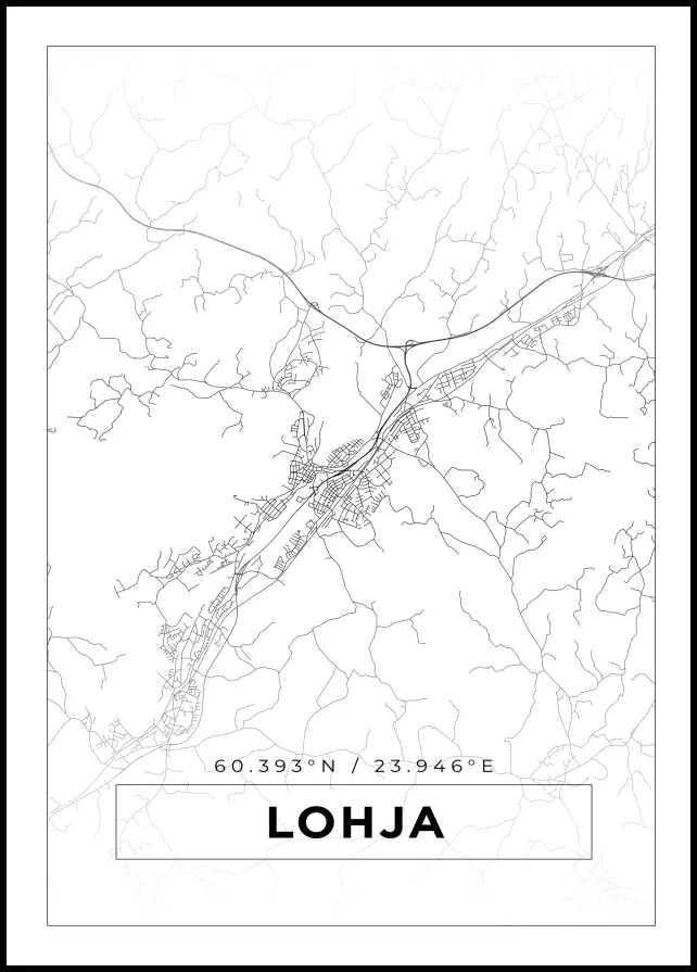 Mappa - Lohja - Poster bianco