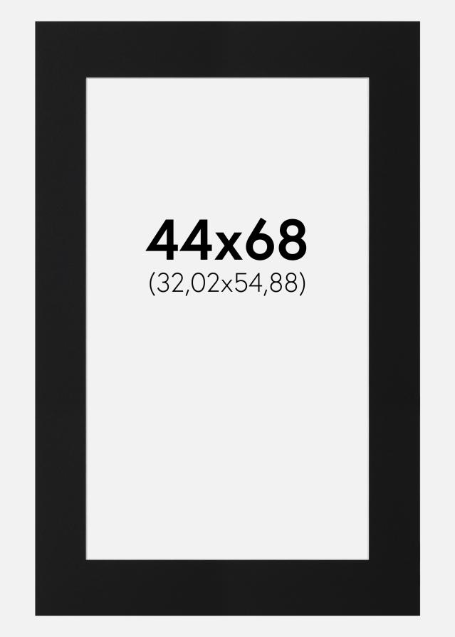 Passe-partout Nero Standard (Bordo interno bianco) 44x68 cm (32,02x54,88)