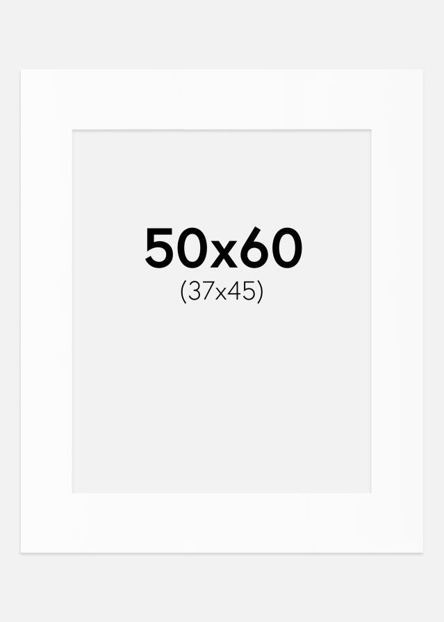 Passe-partout Bianco Standard (Bordo interno bianco) 50x60 cm (37x45)