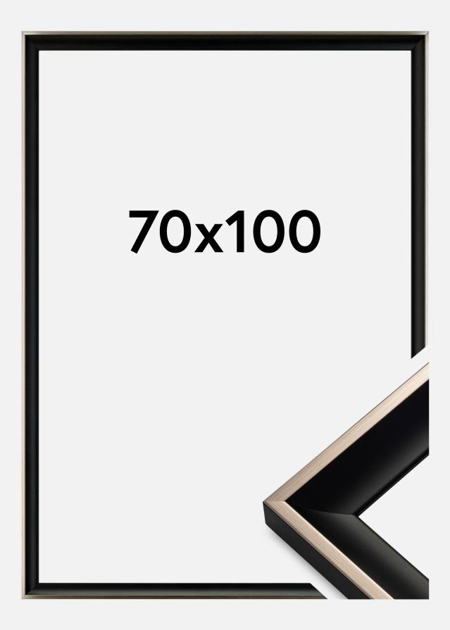 Cornice Öjaren Vetro acrilico Nero-argento 70x100 cm