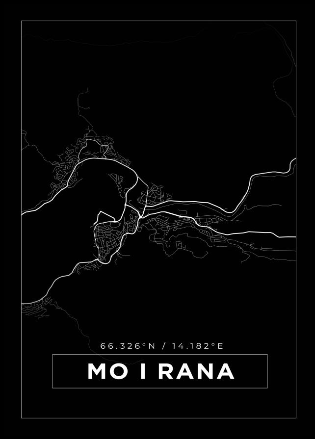 Mappa - Mo I Rana - Poster nero