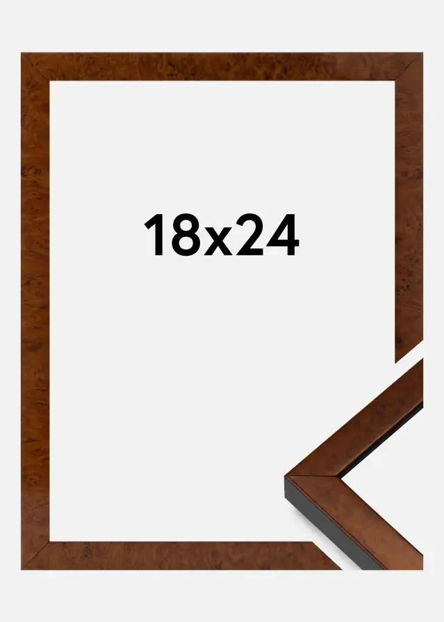 Cornice Ares Vetro Acrilico Burr Walnut 18x24 cm