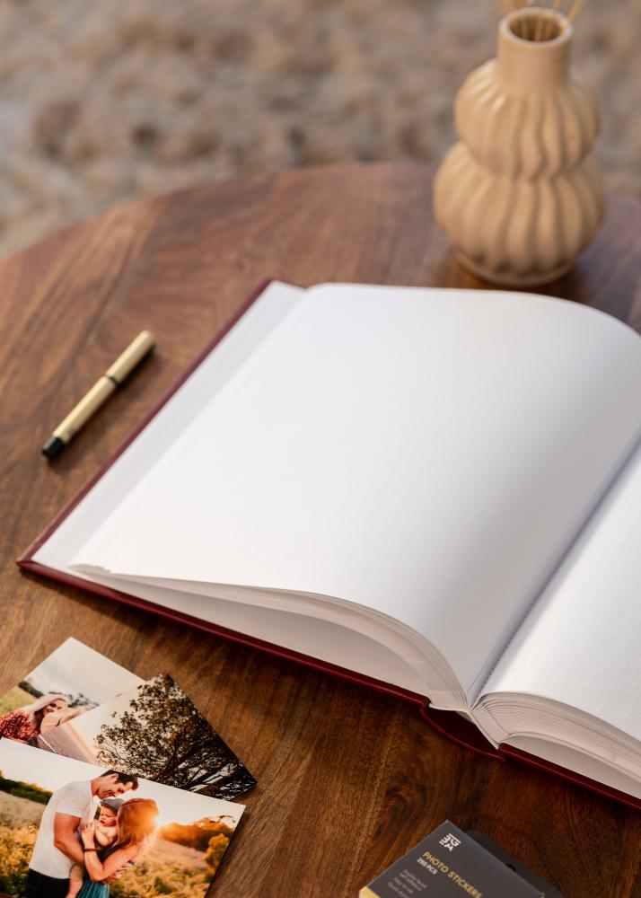 Classico Album Rosso - 30x33 cm (100 Pagine bianche / 50 fogli)