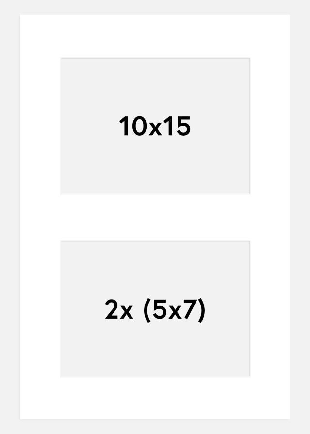 Passe-partout Bianco 10x15 cm - Collage 2 Immagini (5x7 cm)