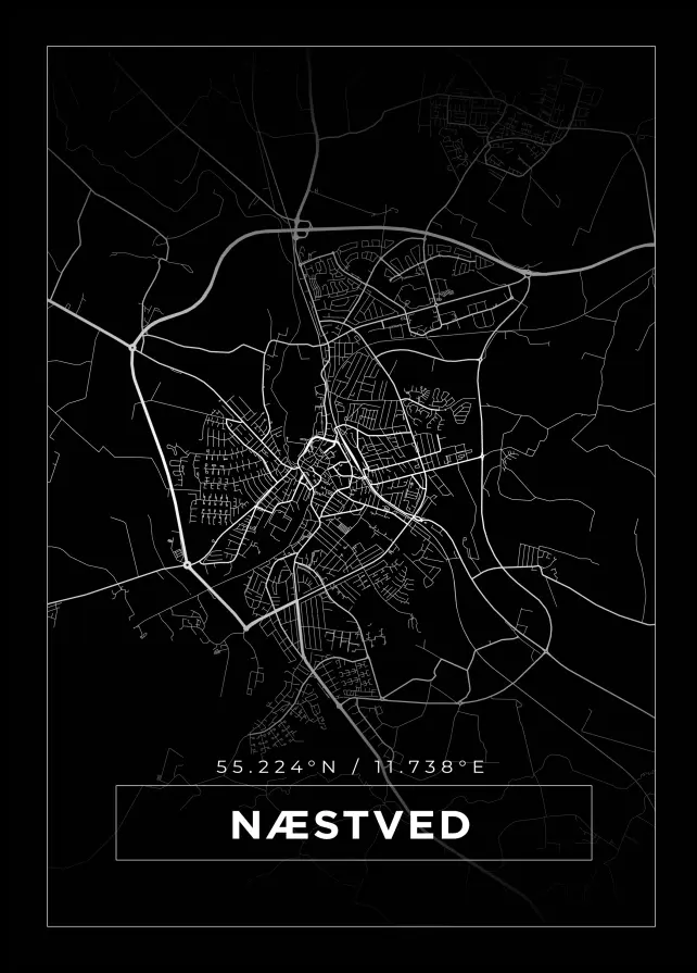 Mappa - Næstved - Poster nero
