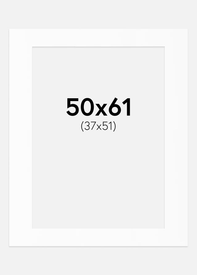 Passe-partout Bianco Standard (Bordo interno bianco) 50x61 cm (37x51)