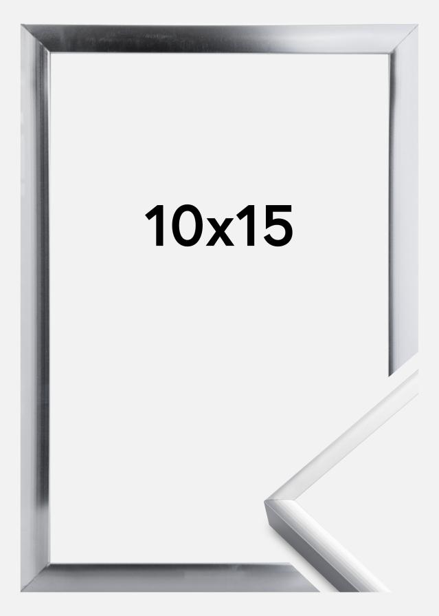 Cornice Poster Frame Aluminum Argento 10x15 cm