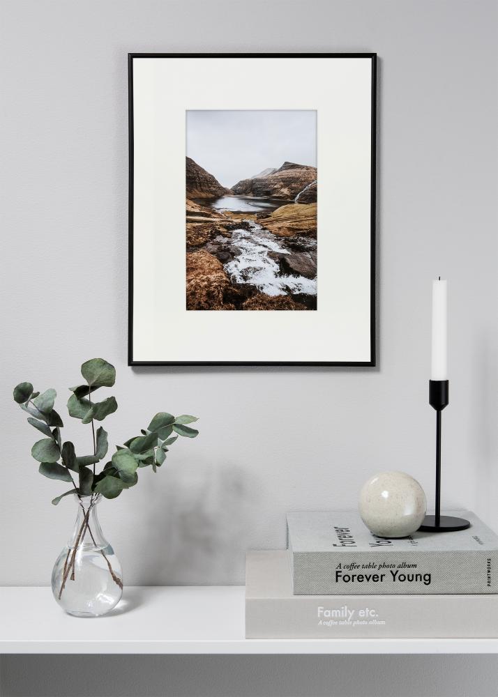 Passe-partout XL Bianco (Bordo interno bianco) 40x50 cm (19x29)