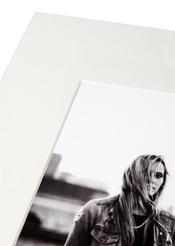 Passe-partout XL Standard Bianco (Bordo interno bianco) 30x30 cm (14x14)