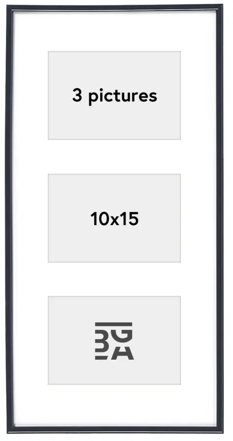 Galeria Cornici multiple Nero - 3 Immagini (10x15 cm)