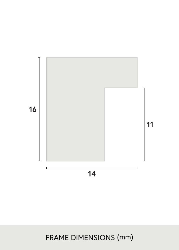 Cornice Oban Vetro acrilico Bianco 40x50 cm