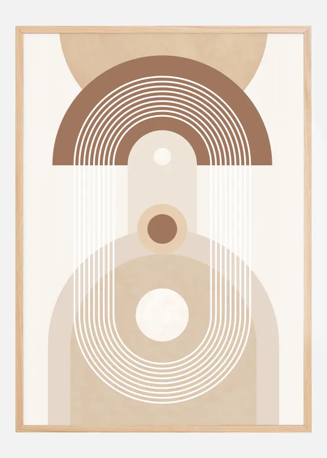 Beige Mid Century Poster No.3 Poster
